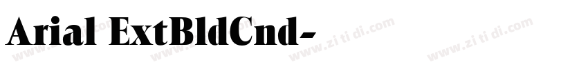 Arial ExtBldCnd字体转换